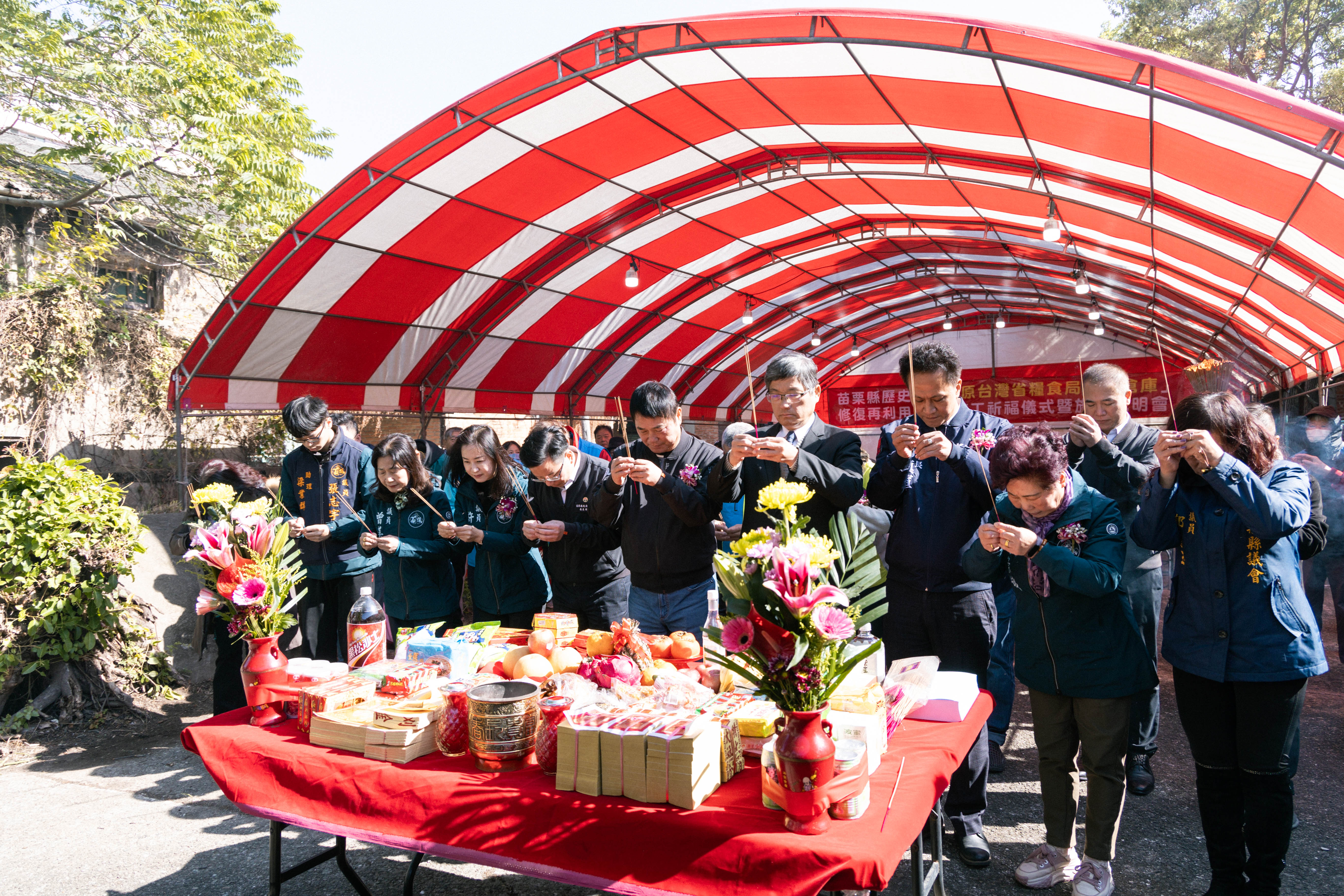 圖1客委會主委楊長鎮今（22）日出席苗栗縣歷史建築「原台灣省糧食局苗栗倉庫」修復再利用工程施工祈福儀式暨說明會.jpg