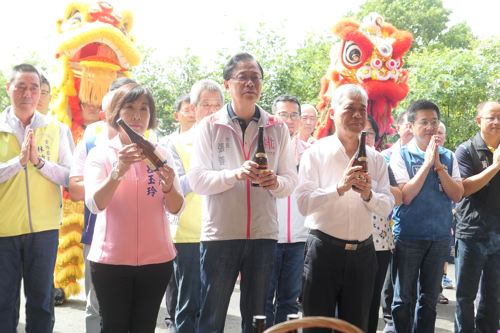 由范副主委、桃園市長張善政及呂玉玲立委擔任主祭官,進行三獻禮儀式