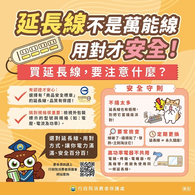 延長線不是萬能線 用對才安全！